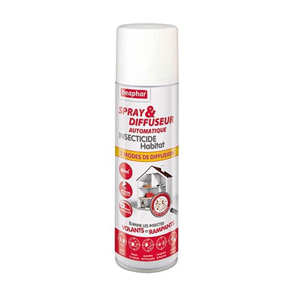Beaphar Pulverizador y difusor automático insecticida para el hogar 250ml