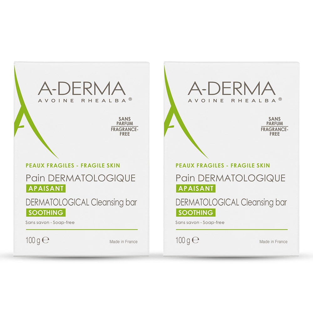 A-Derma Avena Rhealba Barra dermatológica pieles sensibles 2x100g