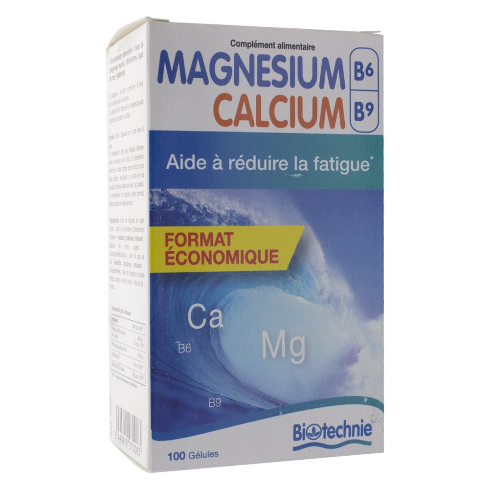 Biotechnie Magnesio Marino B6 B9 Calcio Marino 100 Capsulas 100 Gelules