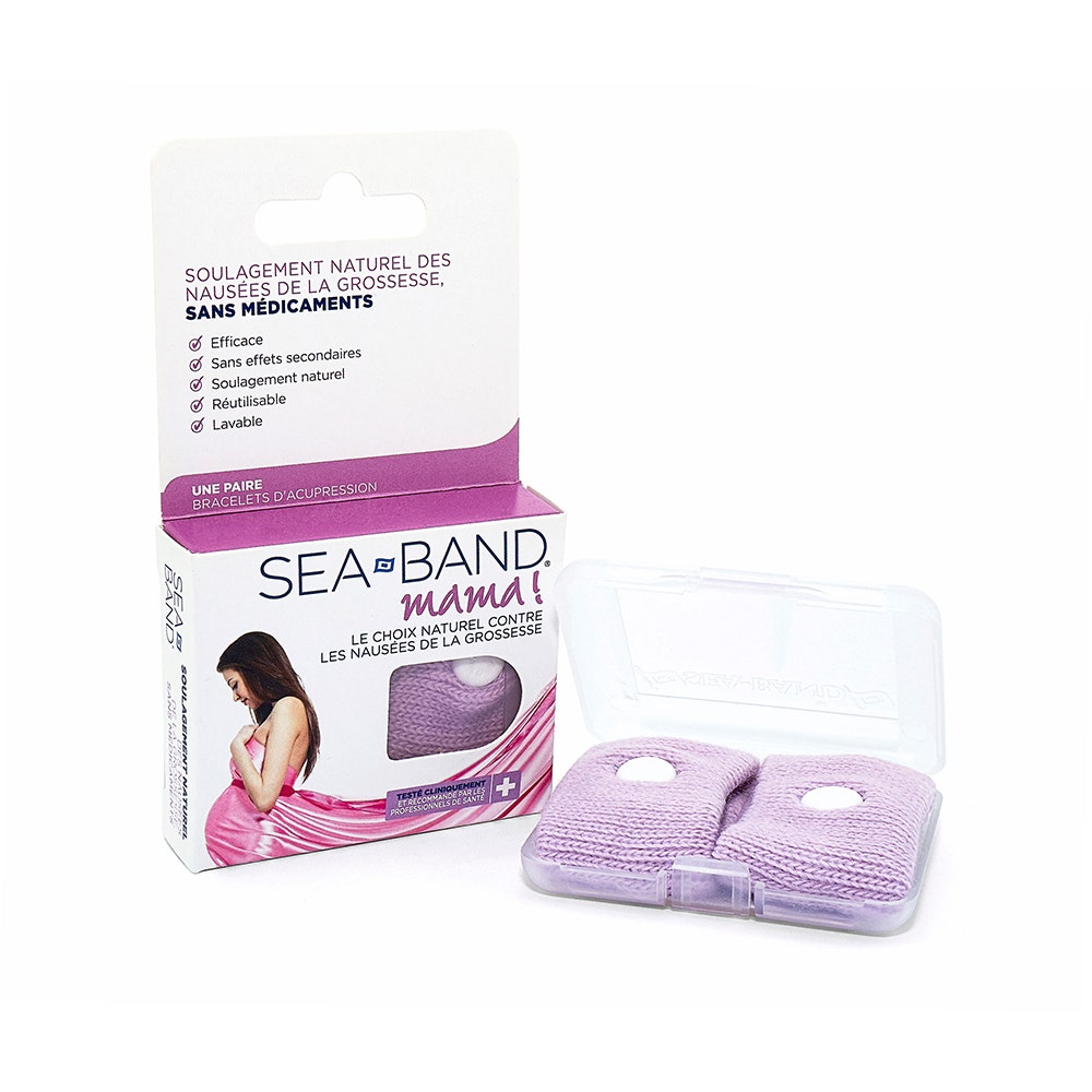 Seaband Pulsera de acupresión Mamá contra las náuseas del embarazo x2