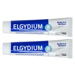 Elgydium Dentífrico blanqueador sabor menta 2x75ml
