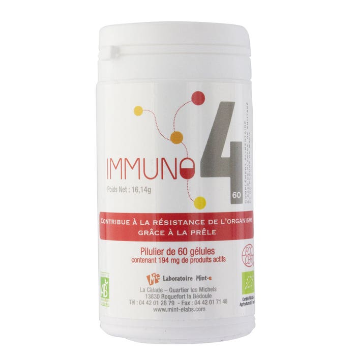 Immuno 4 Bio 30 Capsulas 60 gélules Mint-E