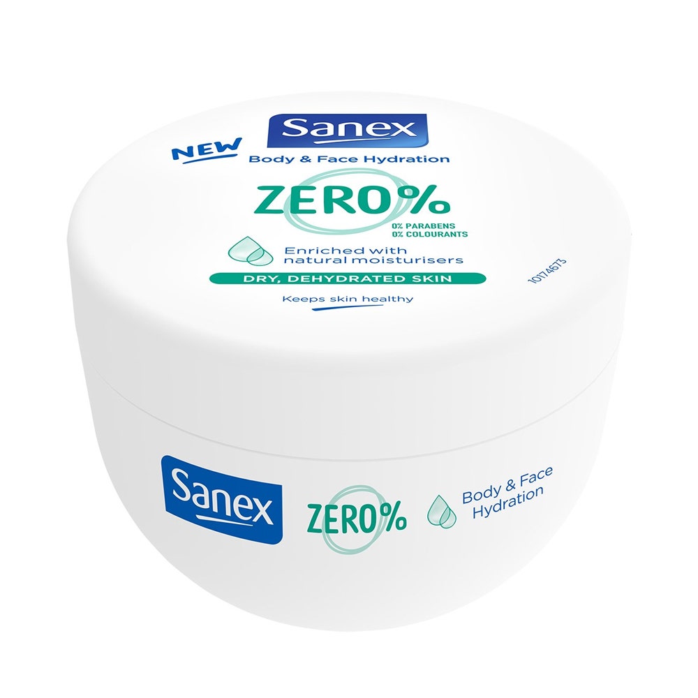 Sanex Crema Hidratante Cuerpo Y Rostro Zero % Pieles Secas Y Deshidratadas 250 ml