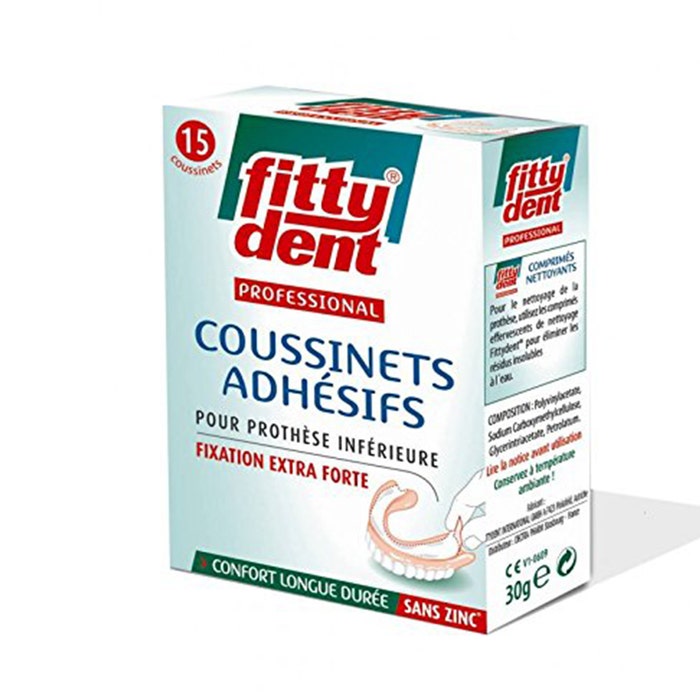 Coussinets Adhesifs Professionnels Fixation Extra Forte x15 Fitty Dent