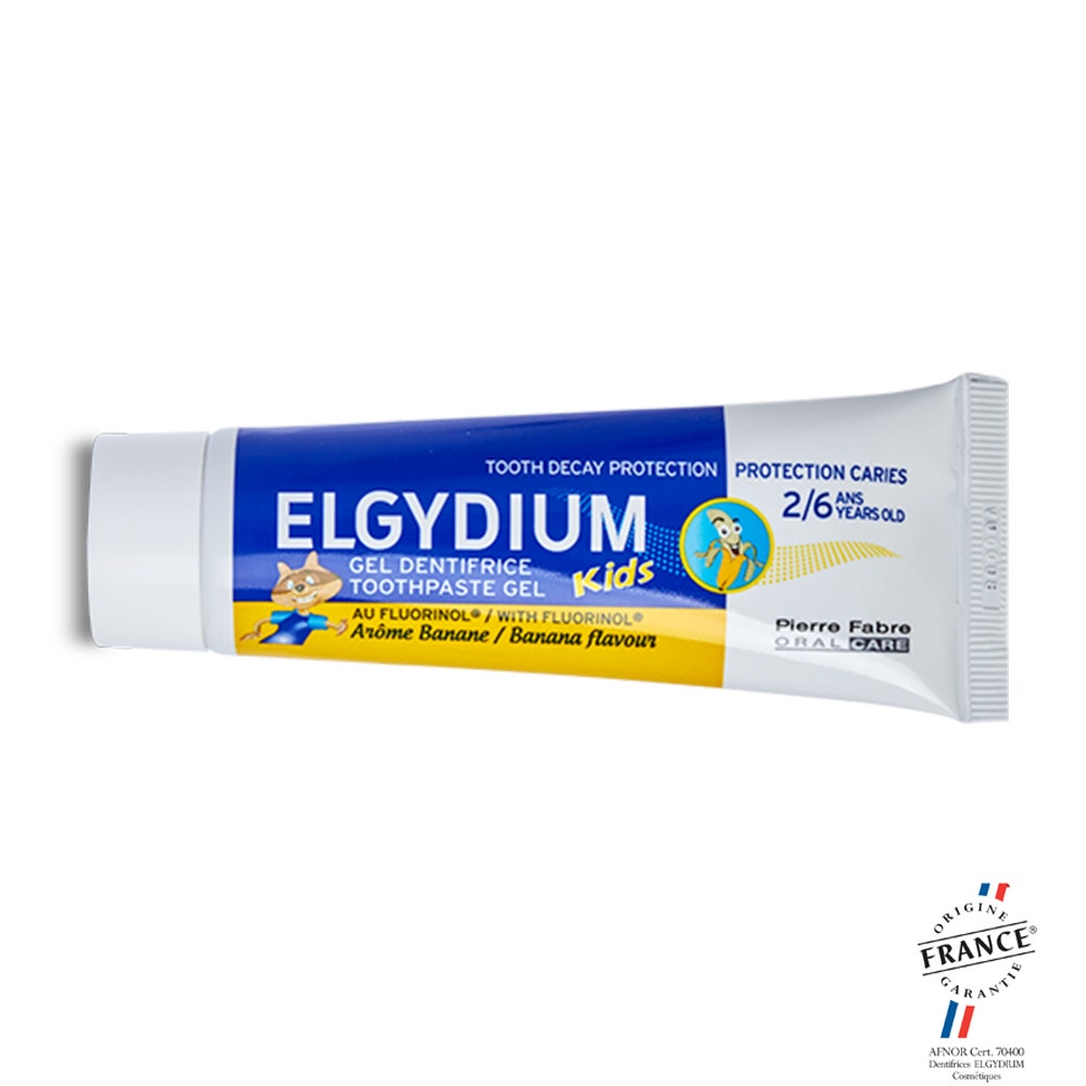 Elgydium Dentífrico Infantil Fluorinol Sabor Plátano 2-6 Años 50 ml