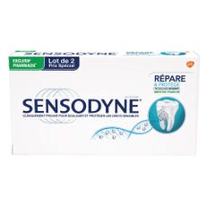 Sensodyne Dentífrico diario con flúor repara y protege 2x75ml