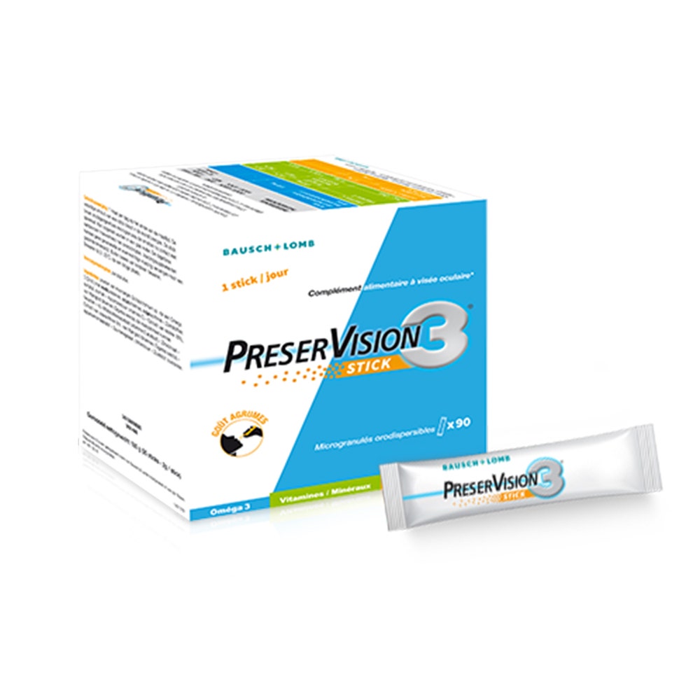 Bausch&Lomb Preservision Complemento alimenticio para salud ocular 3 90 sticks