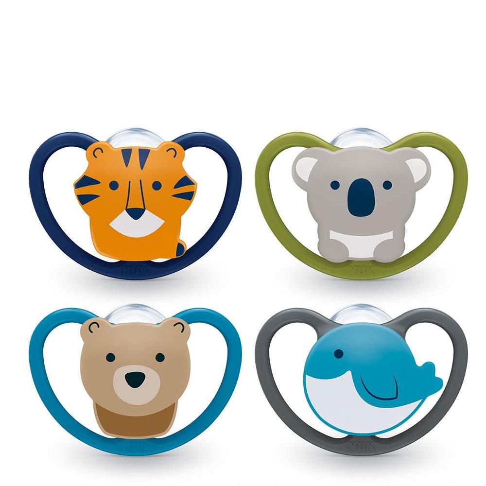 Nuk Space Chupetes fisiológicos de silicona de 18 a 36 meses x2