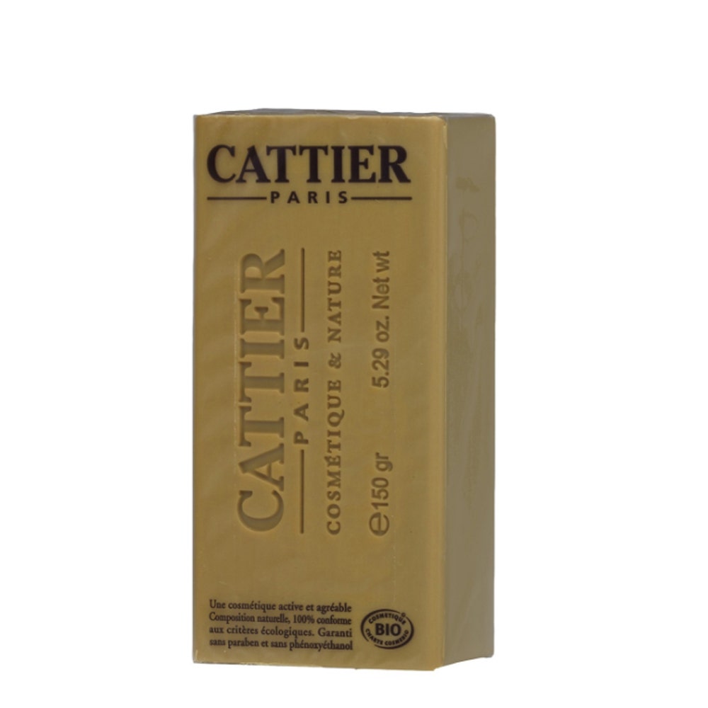 Cattier Jabón suave vegetal amarillo miel y lavanda bio Argimel 150g