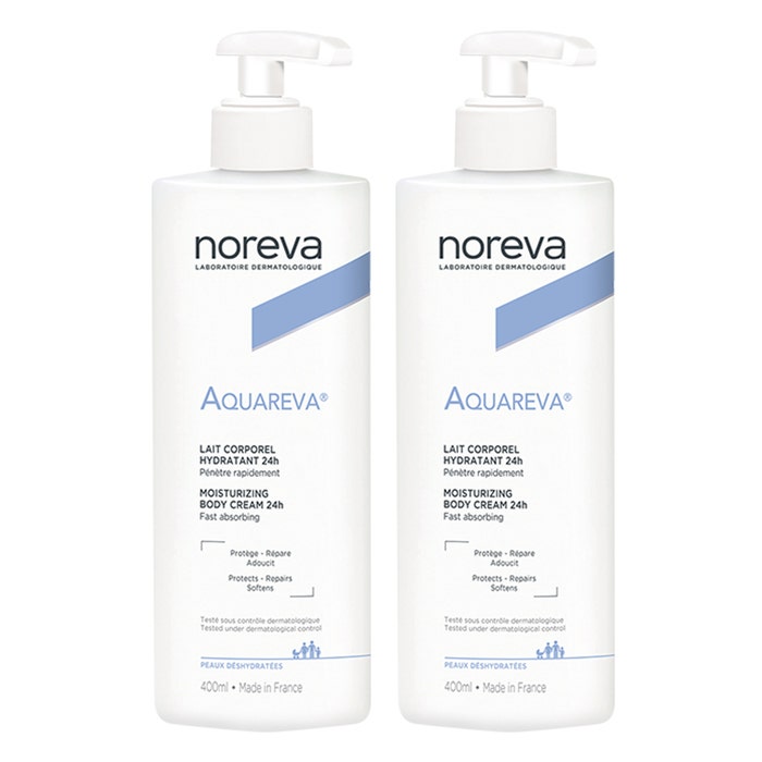 Loción corporal hidratante pieles deshidratadas 2x400 ml Aquareva Noreva