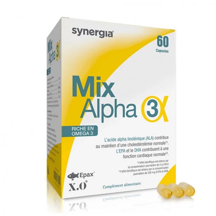 Mix Alpha Omega3 60 Cápsulas Synergia