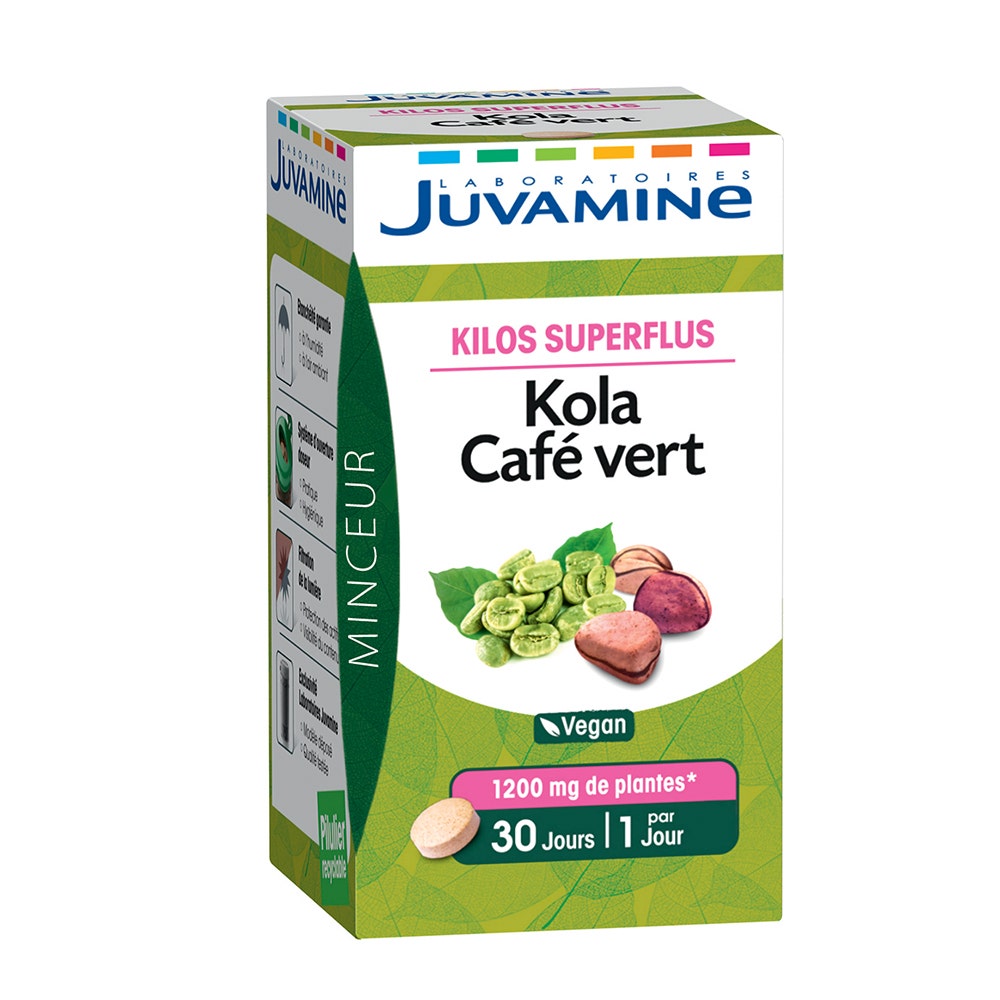 Juvamine Café Verde de Kola 30 Comprimidos