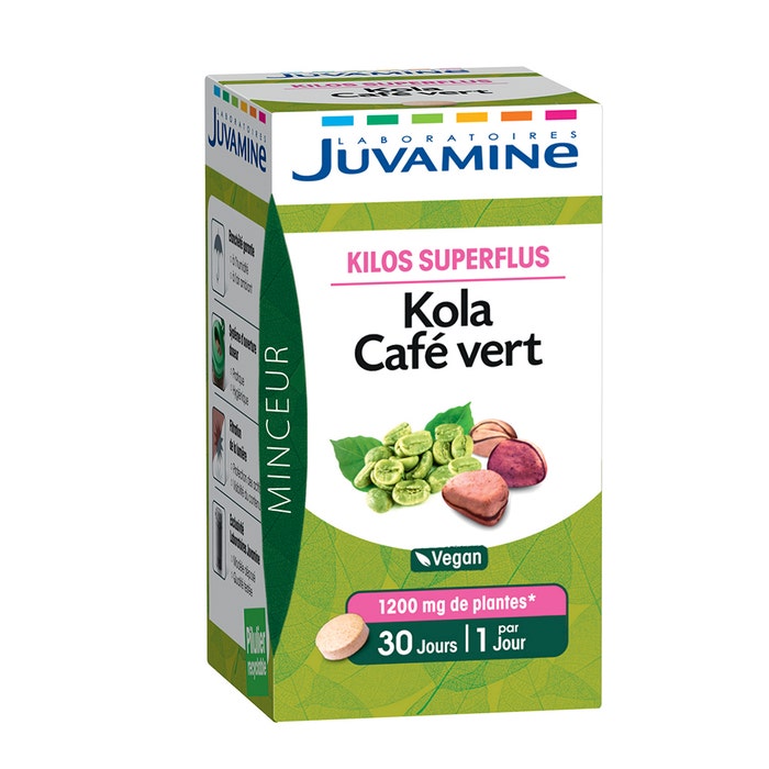 Juvamine Café Verde de Kola 30 Comprimidos