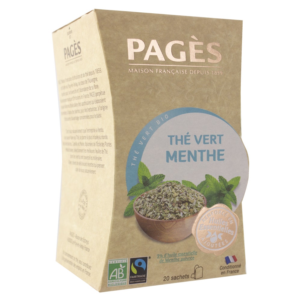 Pagès Te Verde Menta Bio 20 Bolsitas