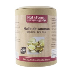 Nat&Form Aceite de salmón Eco-responsable 200 cápsulas