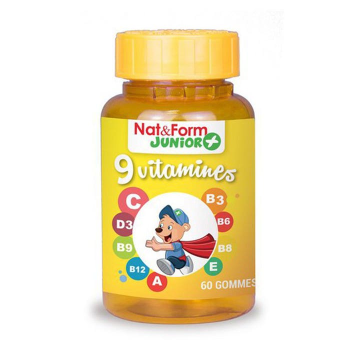Nat&Form 9 Vitaminas Junior 60 Gominolas