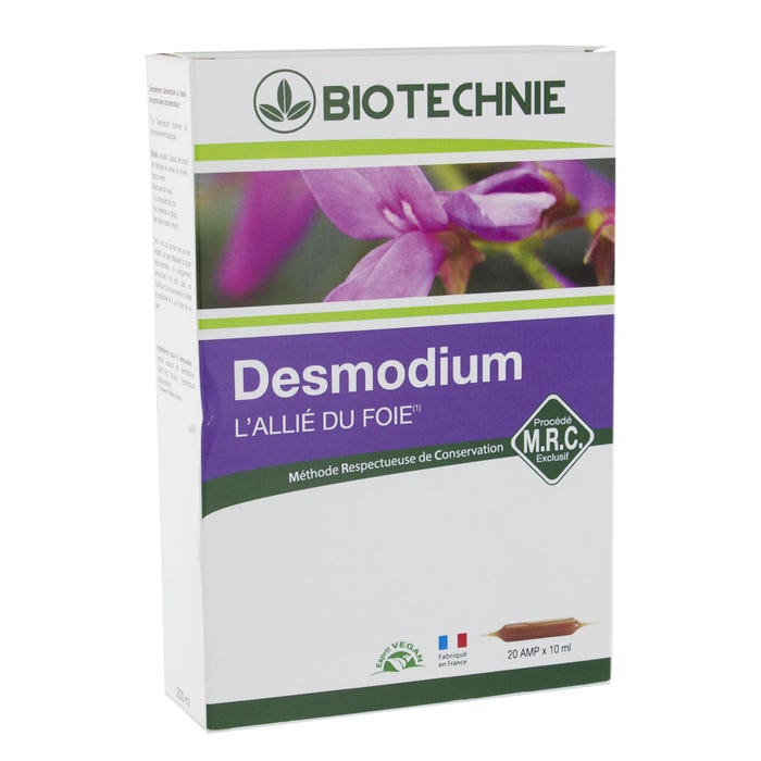 Desmodium 20 ampollas Digestión Biotechnie