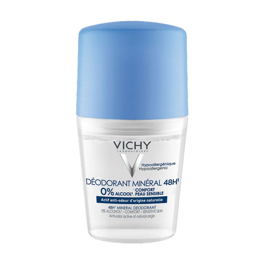 Vichy Minéral Desodorante 48h roll-on pieles sensibles 50ml