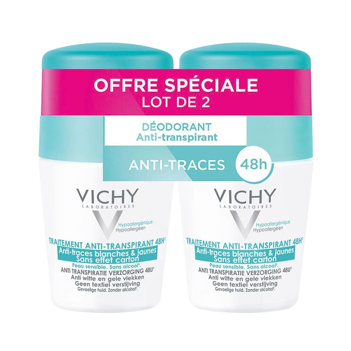 Vichy Desodorante Desodorante antitranspirante antimanchas roll-on 2x50 ml