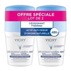 Vichy Desodorante Pieles sensibles 48h Mineral Roll-on 2x50ml