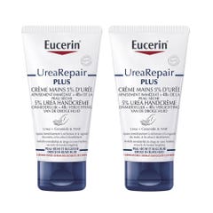 Eucerin UreaRepair Plus Crema de manos 5% urea pieles secas y dañadas 2x75ml