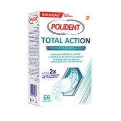 Polident Limpiador de Aparatos Dentales X66 Acción Total Comprimidos