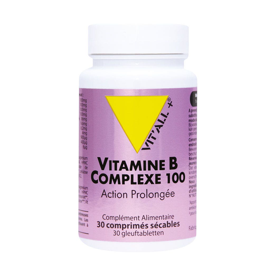 Vit'All+ Complejo vitamínico B 100 Acción prolongada 30 comprimidos