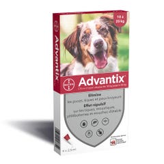 Advantix Pipetas Para Perros Medianos De 10 A X4 25kg