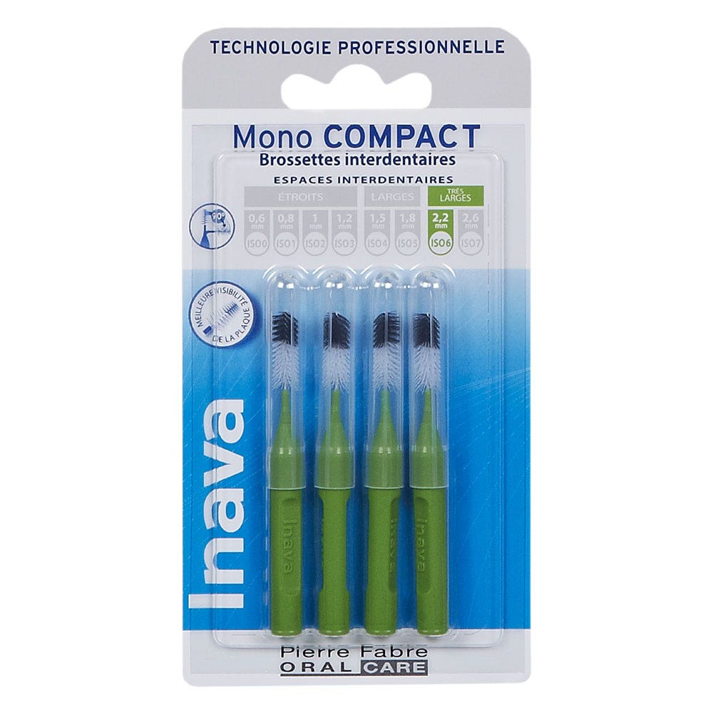 Inava Cepillos Interdentales 2.2 Mm Verde X4 Mono Compact