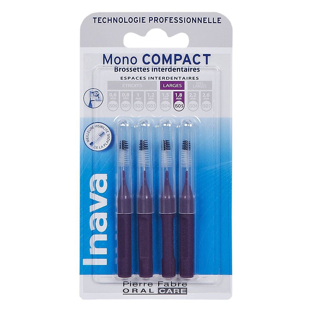 Inava Cepillos Interdentales 1.8mm Violeta X4 Mono Compact