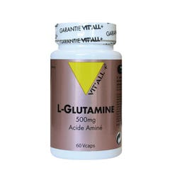 Vit'All+ Aminoácido L-Glutamina 500 mg 60 cápsulas