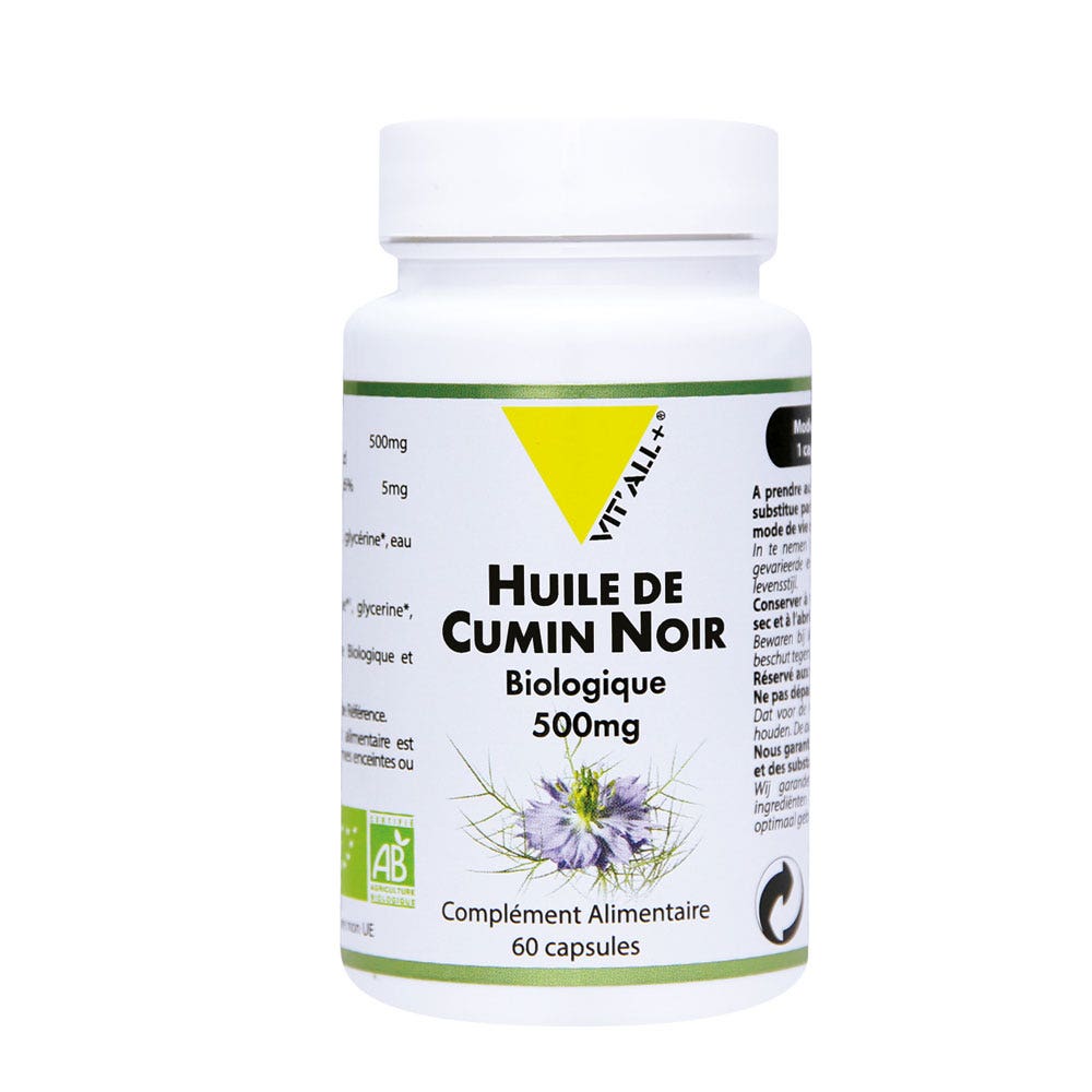 Vit'All+ Aceite de Comino Negro 500mg 60 cápsulas