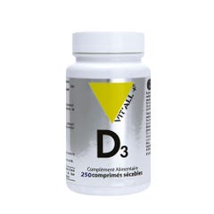 Vit'All+ Vitamina D3 20µg 250 comprimidos