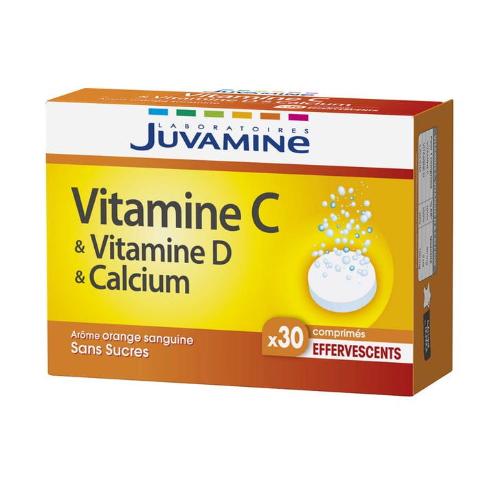 Fizz Vitamina C + D y Calcio 30 Comprimidos Efervescentes Juvamine