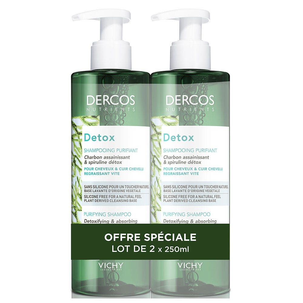Vichy Shampooing Purifiant Detox Nutrients 2x250ml