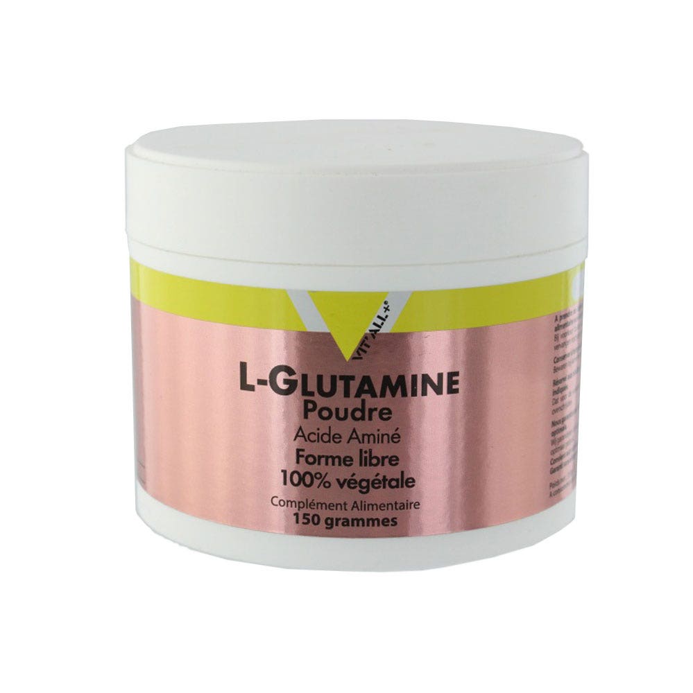 Vit'All+ L-glutamina en polvo aminoácido 100% vegetal 150 g