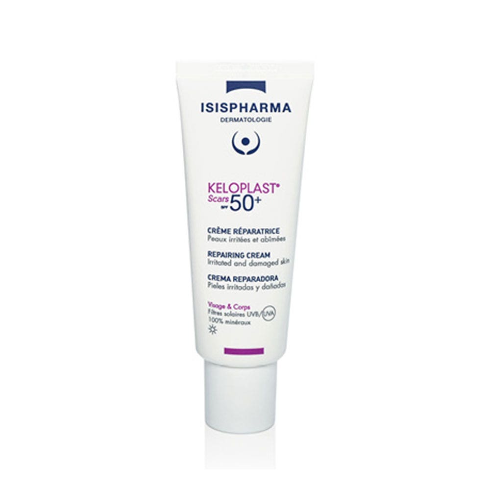 Isispharma Keloplast Crema Protectora Reparadora de Cicatrices Spf50+ Para Pieles Irritadas y Dañadas 40 ml