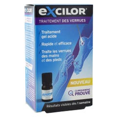 Excilor Gel ácido para el tratamiento de verrugas en manos y pies 4 ml