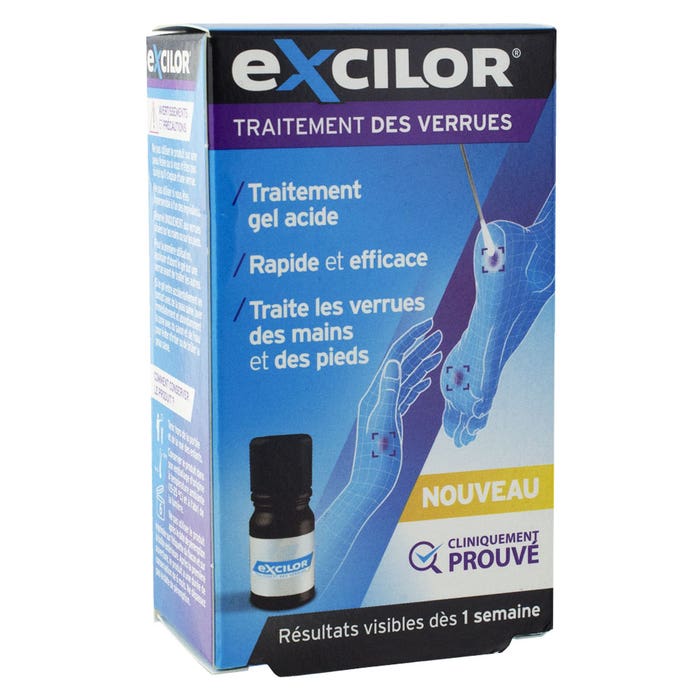 Gel ácido para el tratamiento de verrugas en manos y pies 4 ml Excilor