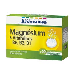 Juvamine Magnesio y vitaminas B6 B2 B1 30 comprimidos efervescentes