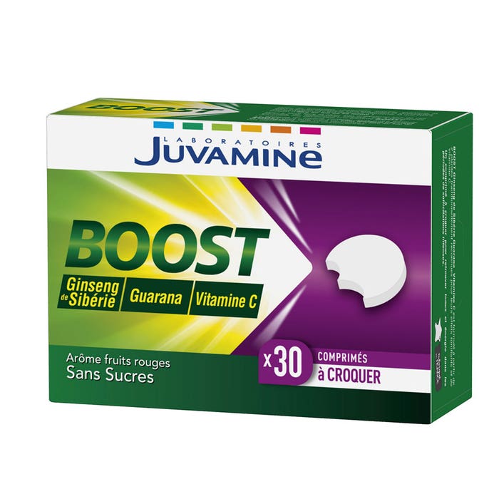Boost Vitamina C Ginseng Guarana 30 Comprimidos Masticables Juvamine