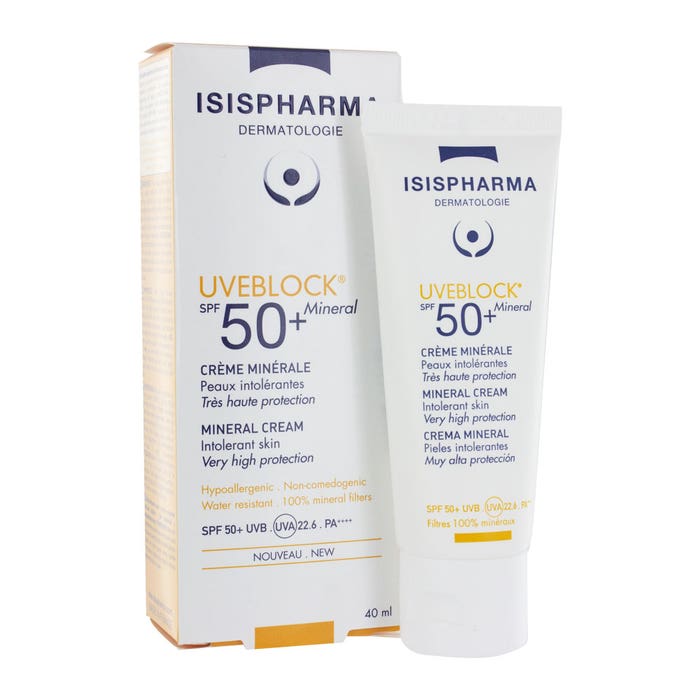 Crema Mineral SPF50+ 40ml Uveblock Isispharma
