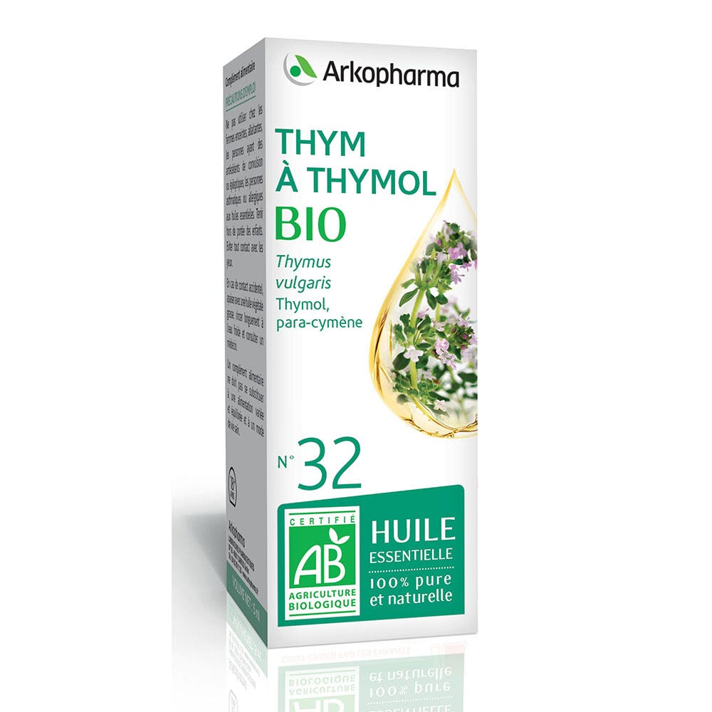 Arkopharma Olfae Aceite esencial N°32 tomillo con timol bio (Thymus vulgaris ct thymol) 5 ml