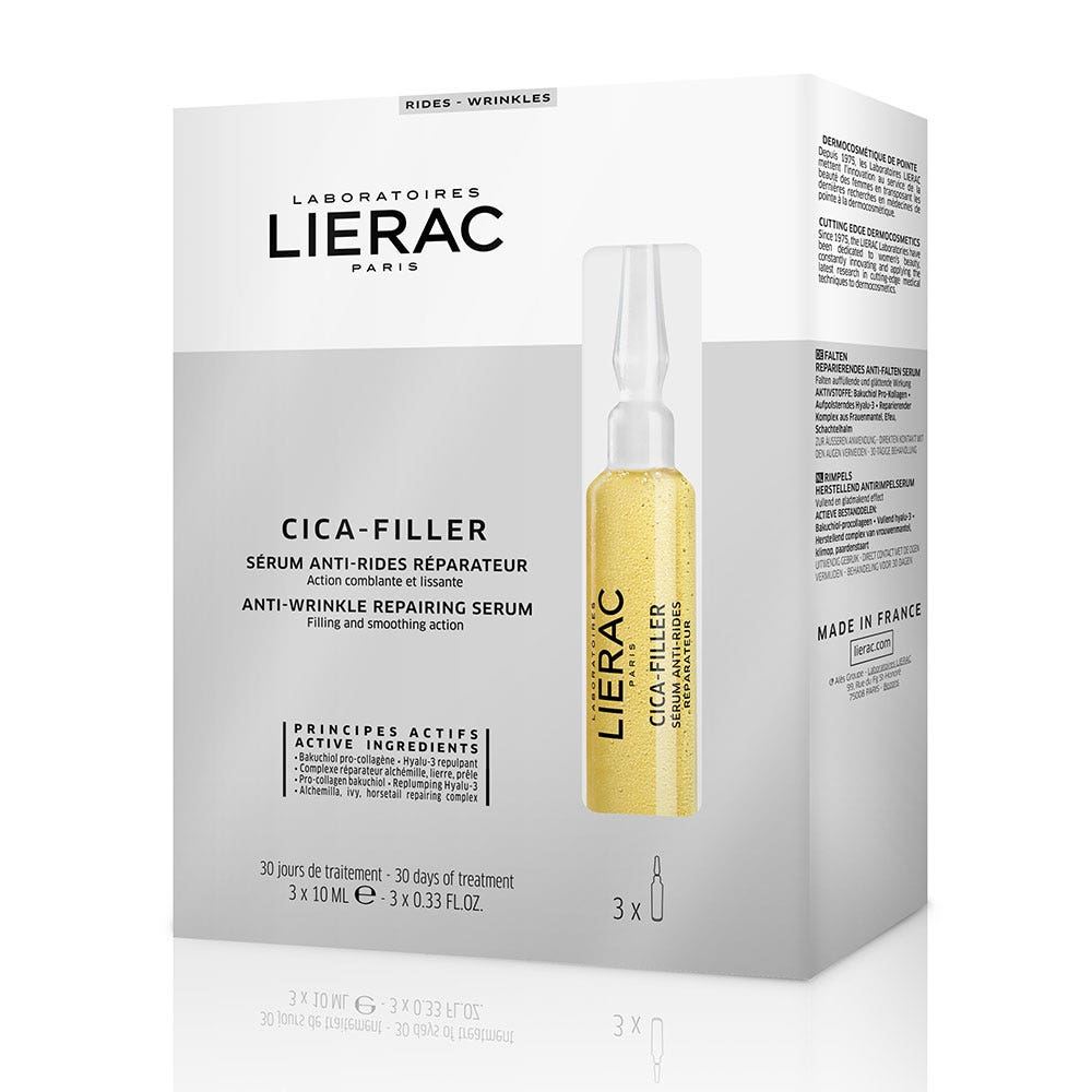 Lierac Cica-filler Serum Antiarrugas Reparador 3 Ampollas X10ml Cica-filler 3 Ampoules de 10ml