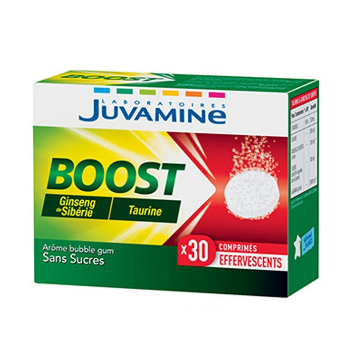Boost Ginseng Taurina 30 Comprimidos Efervescentes Juvamine