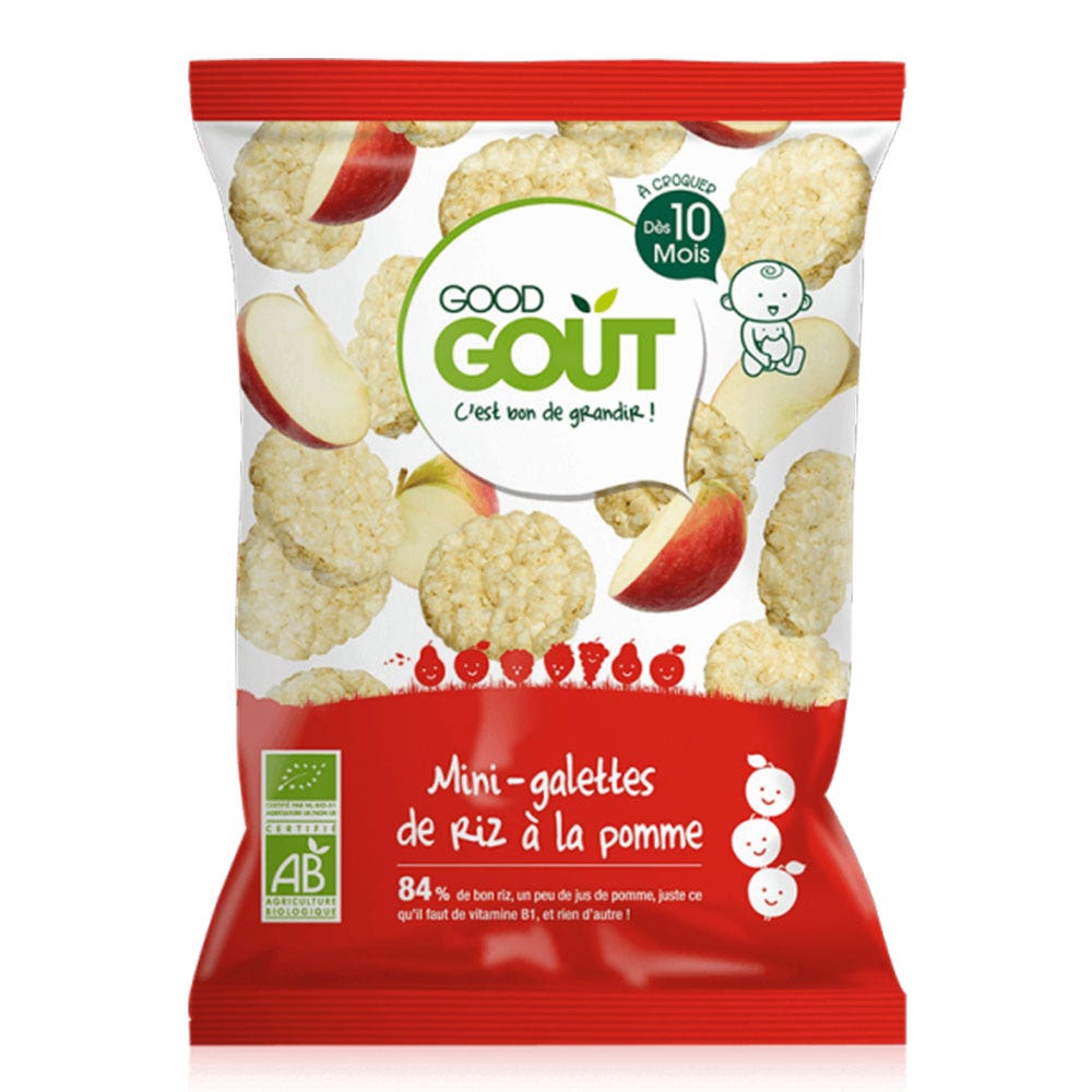 Good Gout Mini tortitas de arroz bio con manzana 10 meses+ 40g