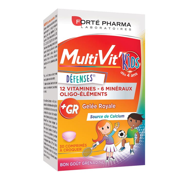 Forté Pharma MultiVit'4G Defensas 30 Comprimidos Masticables