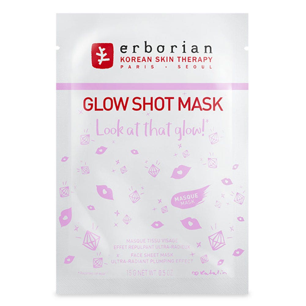 Erborian Mascarilla De Tela Para El Rostro Glow Shot Mask 15g