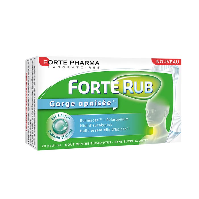 Pastillas Garganta Aliviada X20 Forte Rub Sabor Menta Forté Pharma