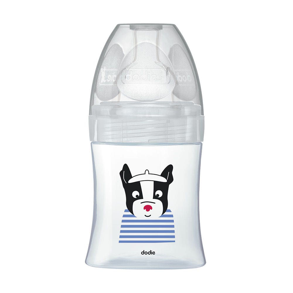 Dodie BIBERÓN DE CRISTAL 0 A 6 MESES FLUJO 1 SENSACIÓN + 150ML DODIE